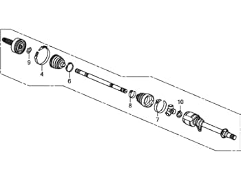 Amazon.com: Honda Genuine 44305-TK8-A21 Driveshaft Assembly